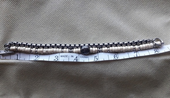 Men's Lion Head Stainless Steel Bohemian Stone Bracelet - Picture 3 of 3